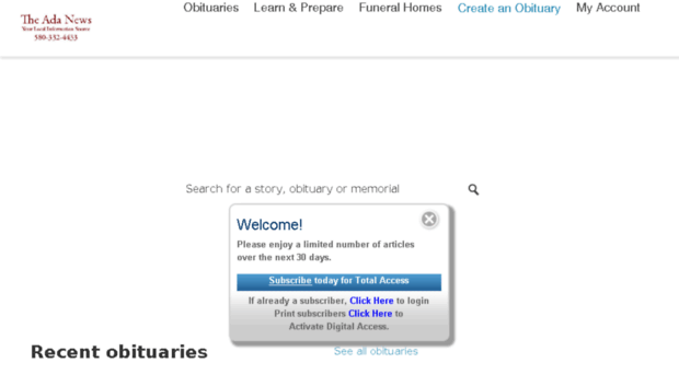 obituaries.theadanews.com