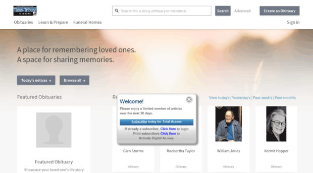 obituaries.thetimestribune.com