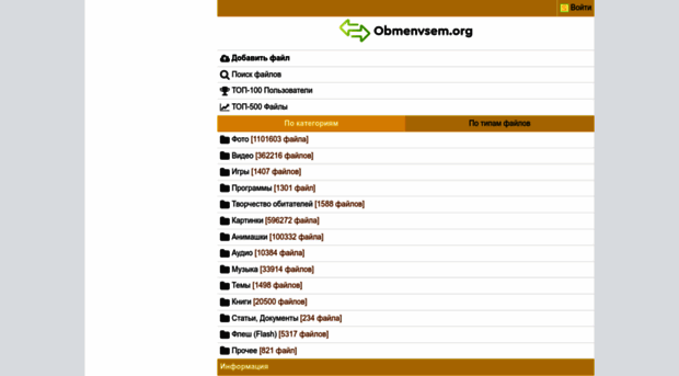 obmenvsem.me - Мобильный WAP Файлообменник Ob... - Obmen Vsem