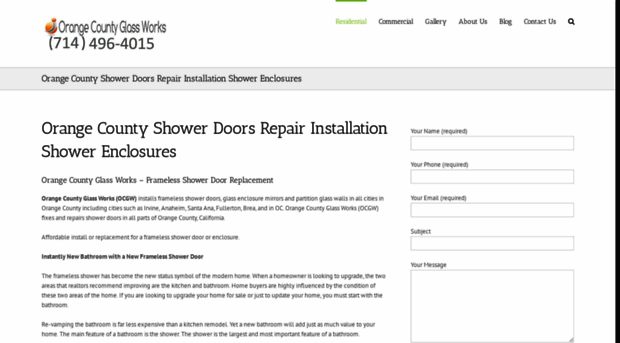 ocframelessshowerdoors.com