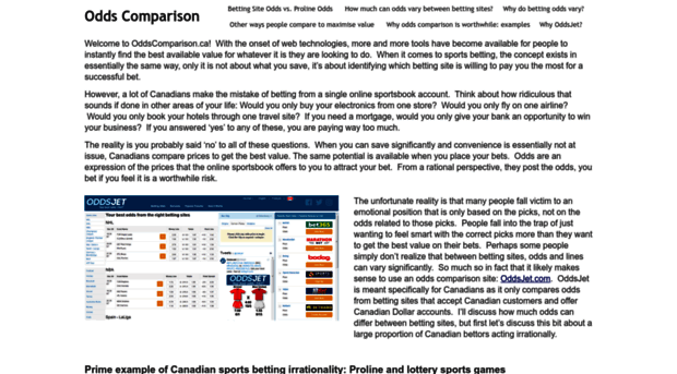 oddscomparison.ca