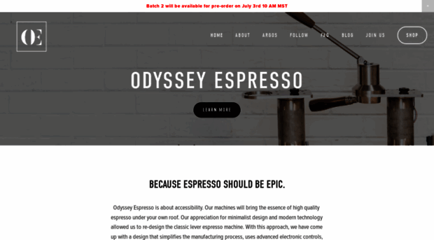 odysseyespresso.com