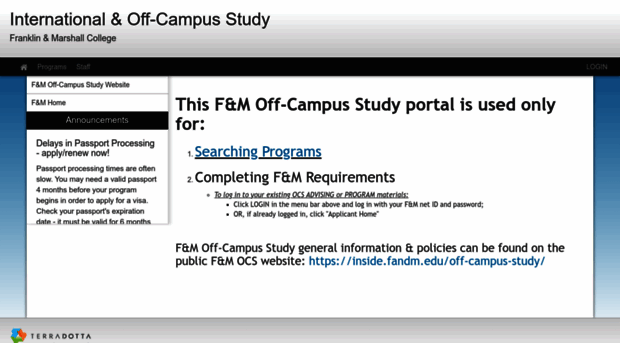 offcampus.fandm.edu