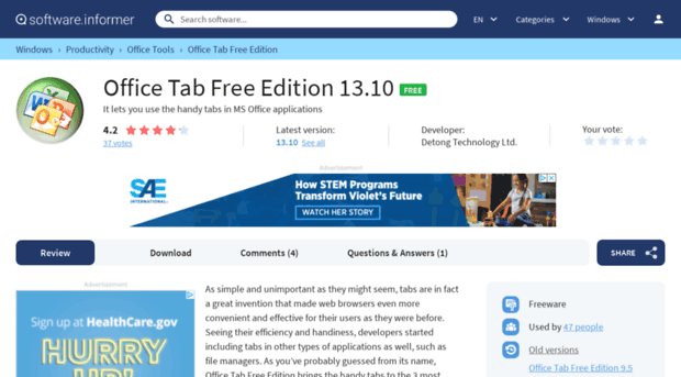 office-tab-free-edition.software.informer.com