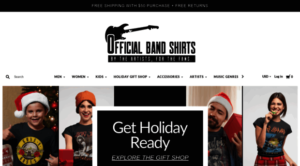 officialbandshirts.com