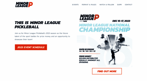 officialminorleaguepb.com