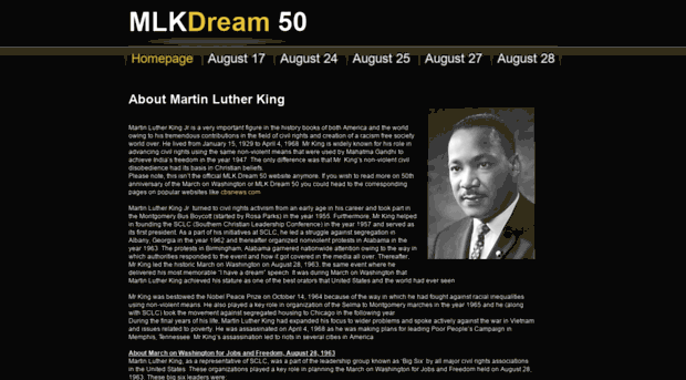 officialmlkdream50.com