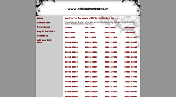 officialwebsites.in