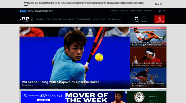 Official Site of Men's Professional Tennis, ATP Tour