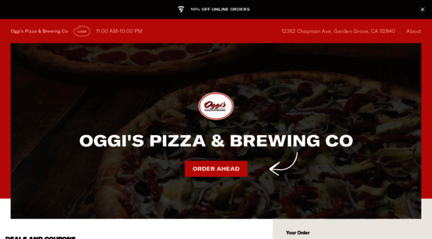 oggispizzamenu.com