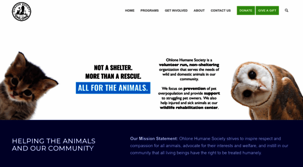 ohlonehumanesociety.org