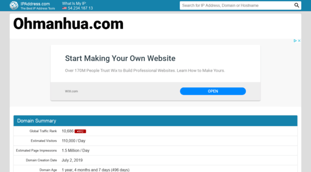 ohmanhua.com.ipaddress.com