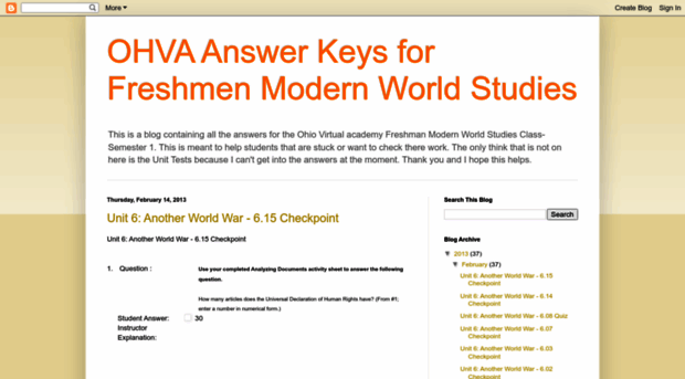 ohvafreshmanworldstudiesanswerkey.blogspot.com