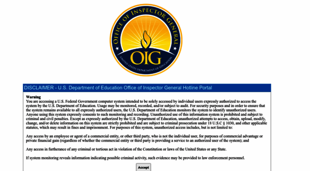 oighotlineportal.ed.gov