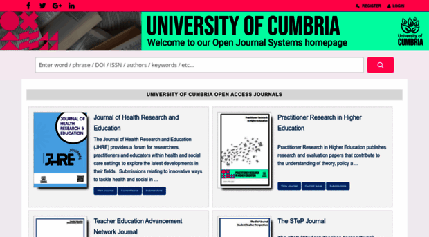ojs.cumbria.ac.uk
