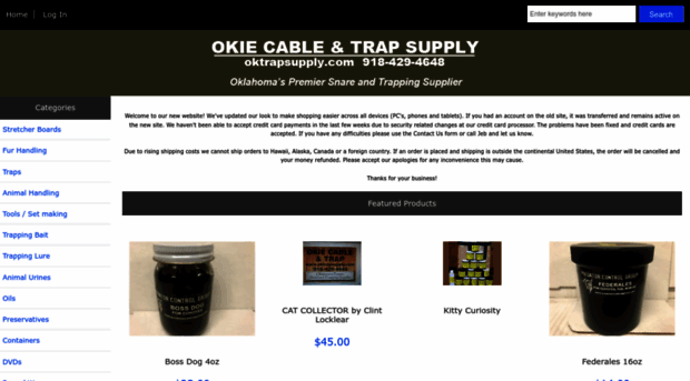 Okie Snares : Okie Cable & Trap, Oklahoma Premier Snare and Trapping  Supplier