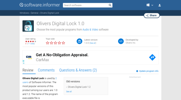 olivers-digital-lock.software.informer.com