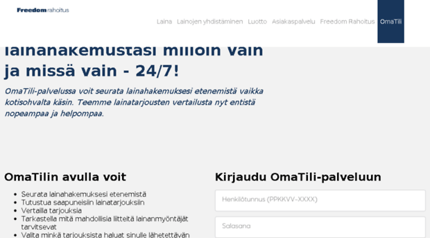 omatilini.freedomrahoitus.fi