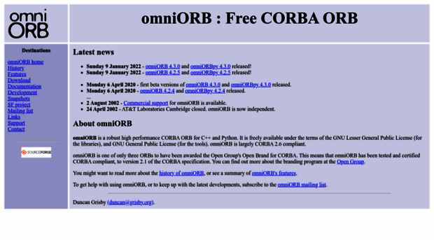 omniorb.sourceforge.net