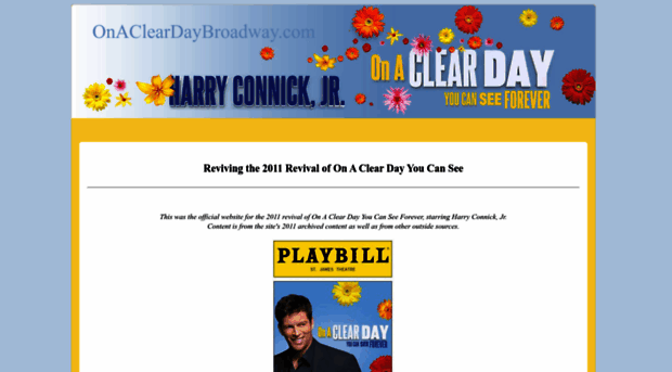 onacleardaybroadway.com