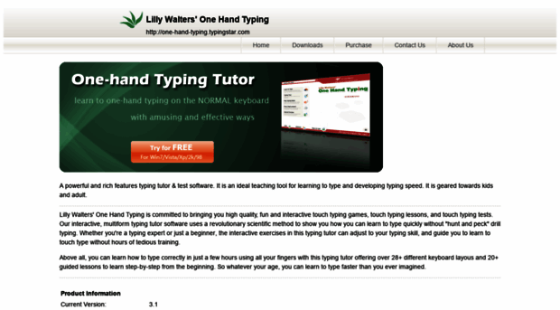 one-hand-typing.typingstar.com