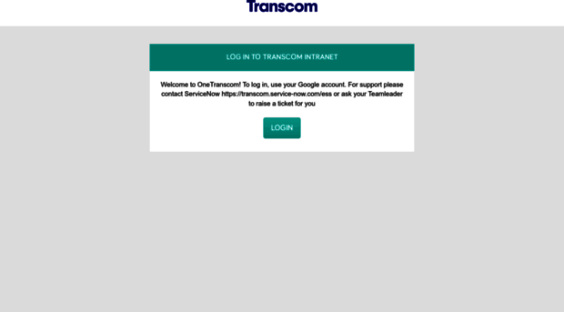 one.transcom.com - One Transcom - Login page - One Transcom