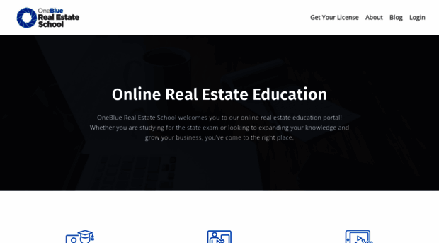 onebluerealestatetraining.com