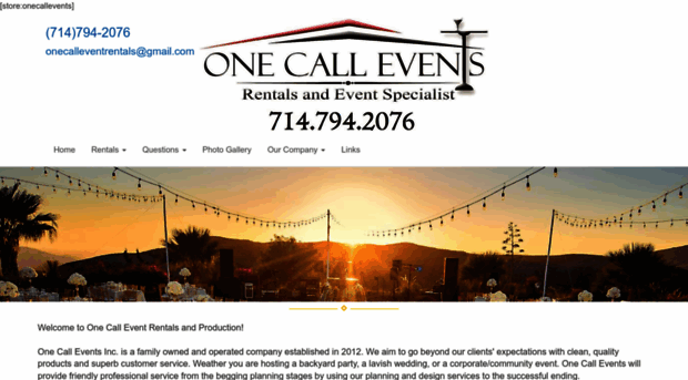 onecalleventrental.com