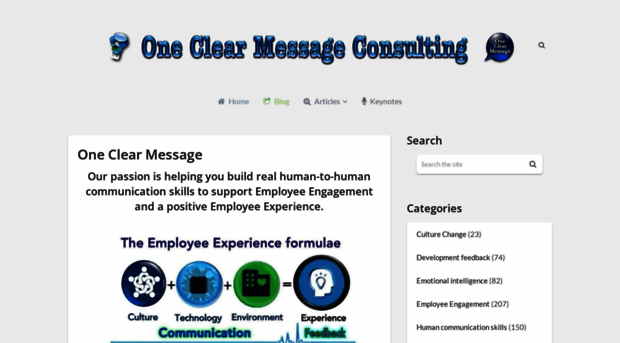 oneclearmessage.com