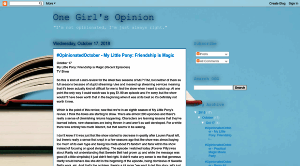 onegirlsopinion.net