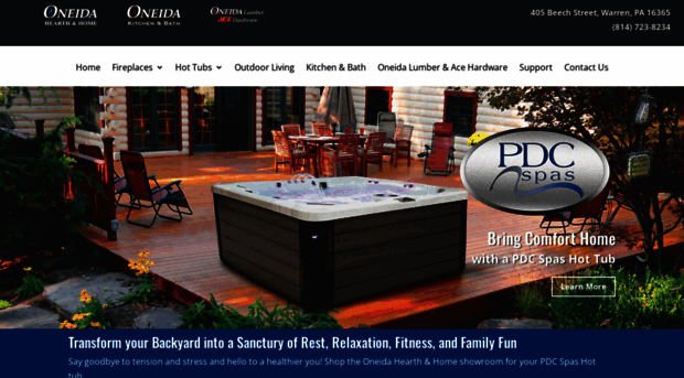 oneidahearthandhottubs.com