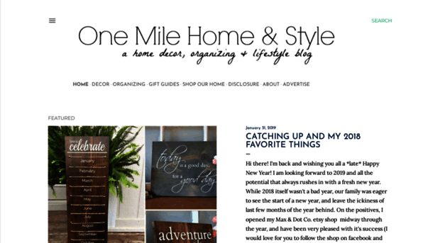 onemilehomestyle.com