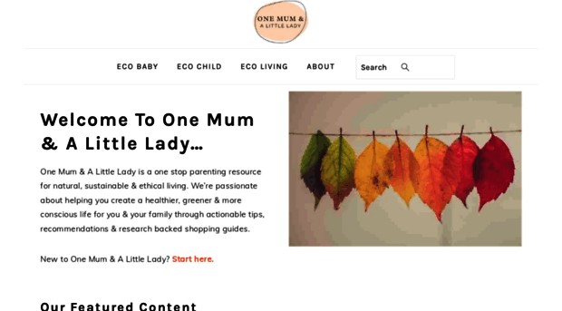 onemumandalittlelady.com