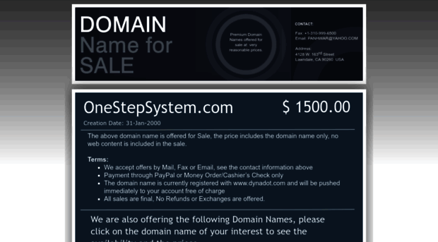 onestepsystem.com