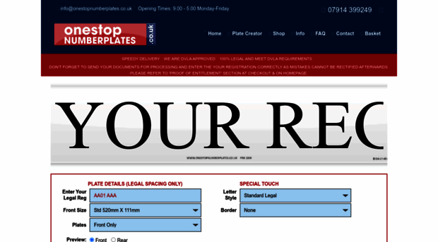 onestopnumberplates.co.uk