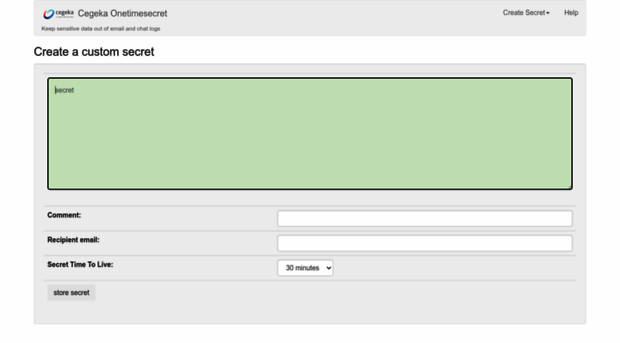 onetimesecret.cegeka.com