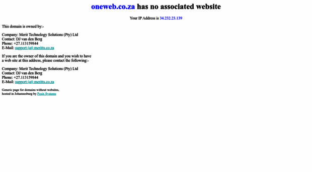 oneweb.co.za