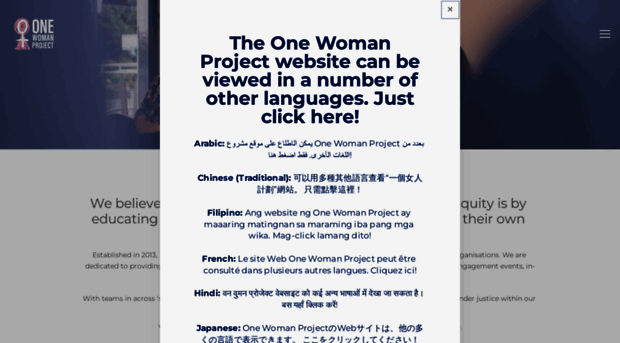 onewomanproject.org