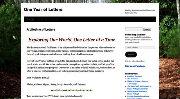 oneyearofletters.com