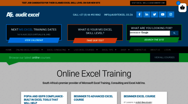 online-excel-training.auditexcel.co.za