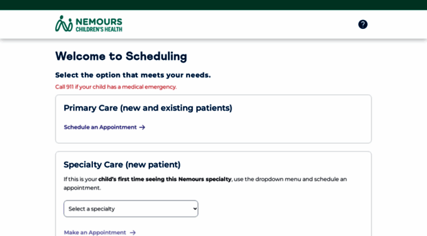 online-scheduling.nemours.org