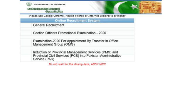 online.fpsc.gov.pk