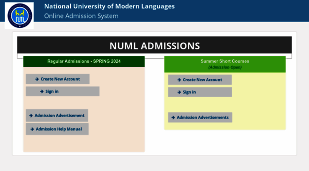 onlineadmission.numl.edu.pk