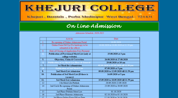 onlineadmissionkhejuricollege.in