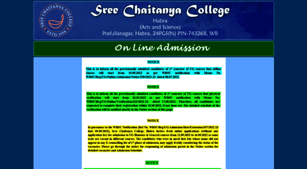 onlineadmissionsreechaitanyacollege.org.in
