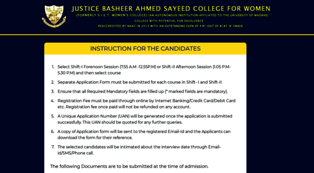 onlineapplication.jbascollege.edu.in