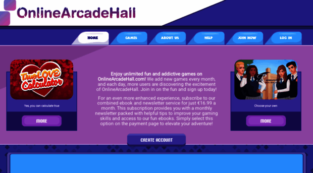 onlinearcadehall.com