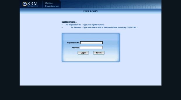 onlineexam1.srmuniv.ac.in
