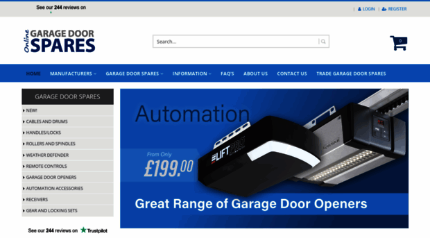 onlinegaragedoorspares.com