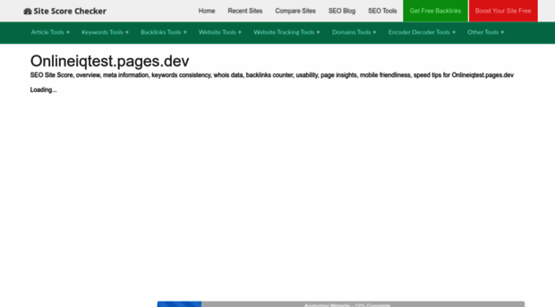 onlineiqtest.pages.dev.sitescorechecker.com
